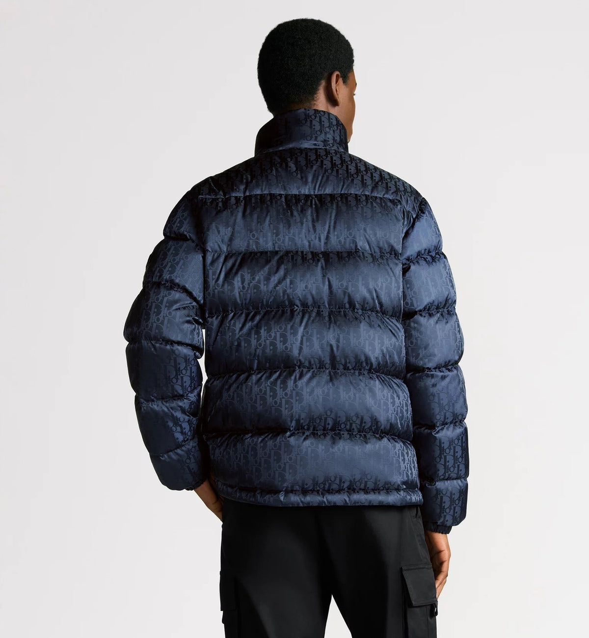 "D" Oblique Puffer Blau